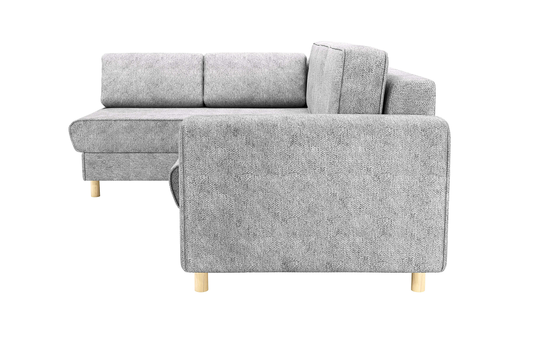 Шелдон / Диван - кровать угловой велюр sierra 1 светло-серый